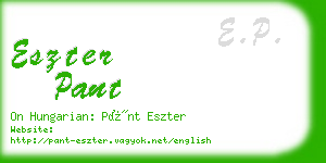 eszter pant business card